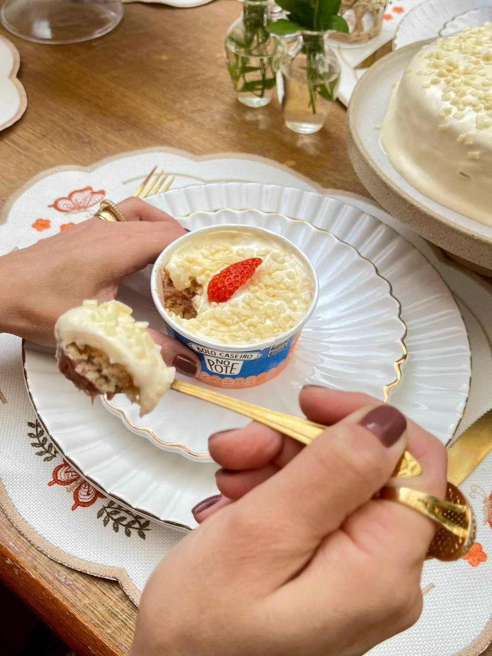 Pote de Leitinho c/ Morango