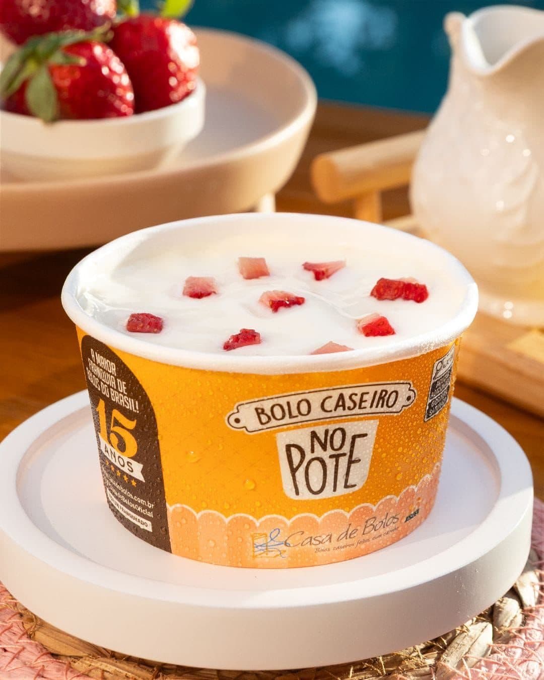 Pote de Morango c/ Creme